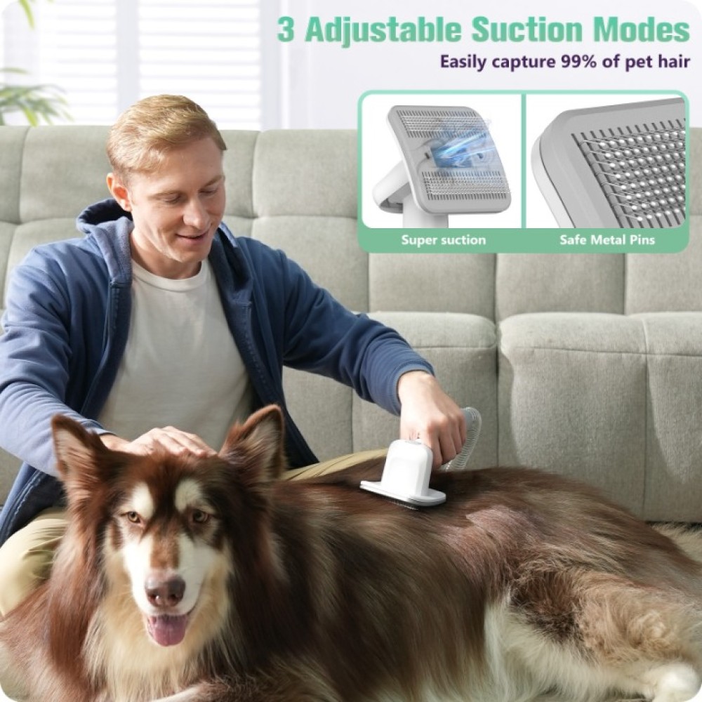 Homeika Dog Grooming Kit & Vacuum Suction 99 Pet Hair, Dog Hair Vacuum