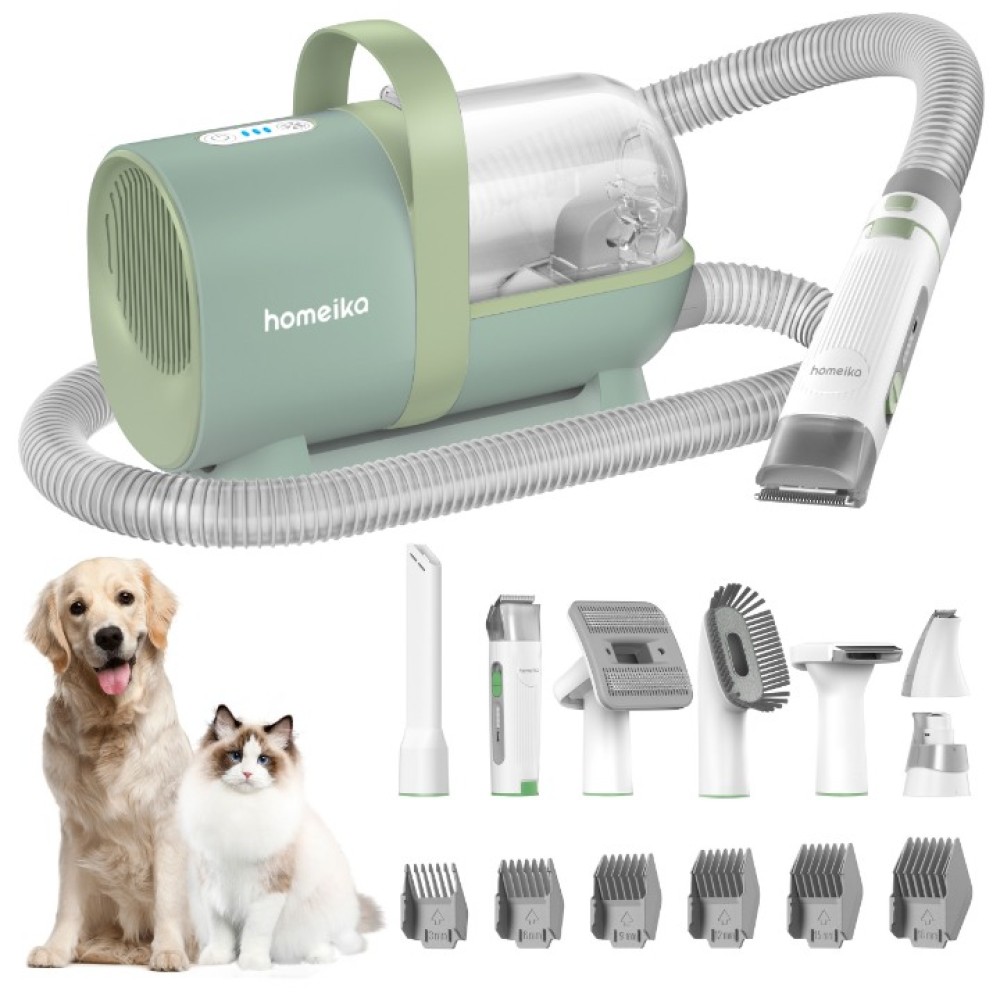 Homeika Dog Grooming Kit & Vacuum Suction 99 Pet Hair, Dog Hair Vacuum
