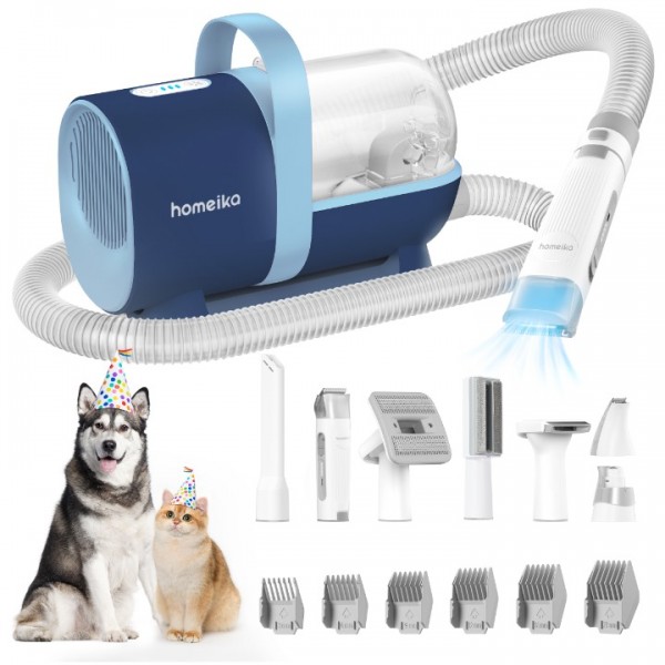 Homeika Pet Grooming Kit, 3.0L Dog Hair Vacuum Suc...